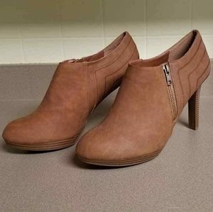 Light Brown Heeled Booties
